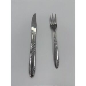 Vintage Eventide Stainless Steel Wheat Design Fork And Knife Made In Japan